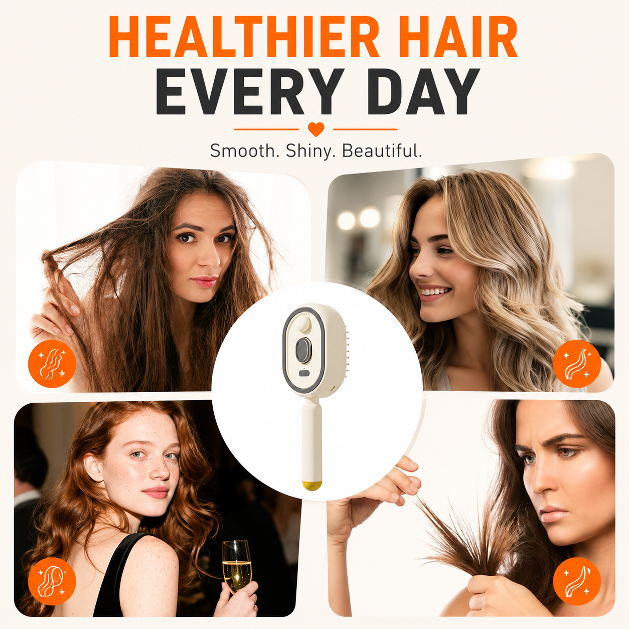 AuraMist™ 3-in-1 Steaming Brush