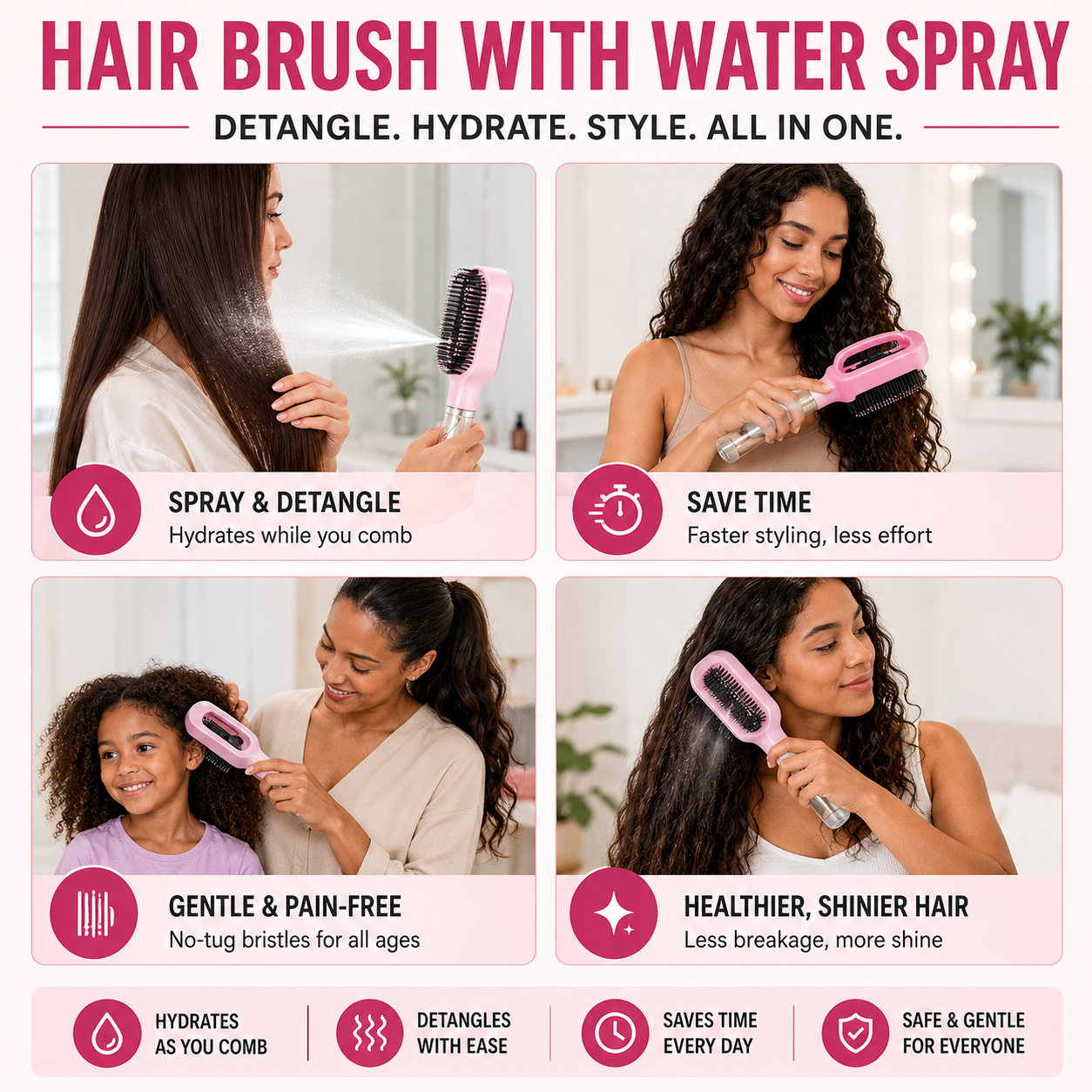 HydraComb™ 2-in-1 Hydrating Brush
