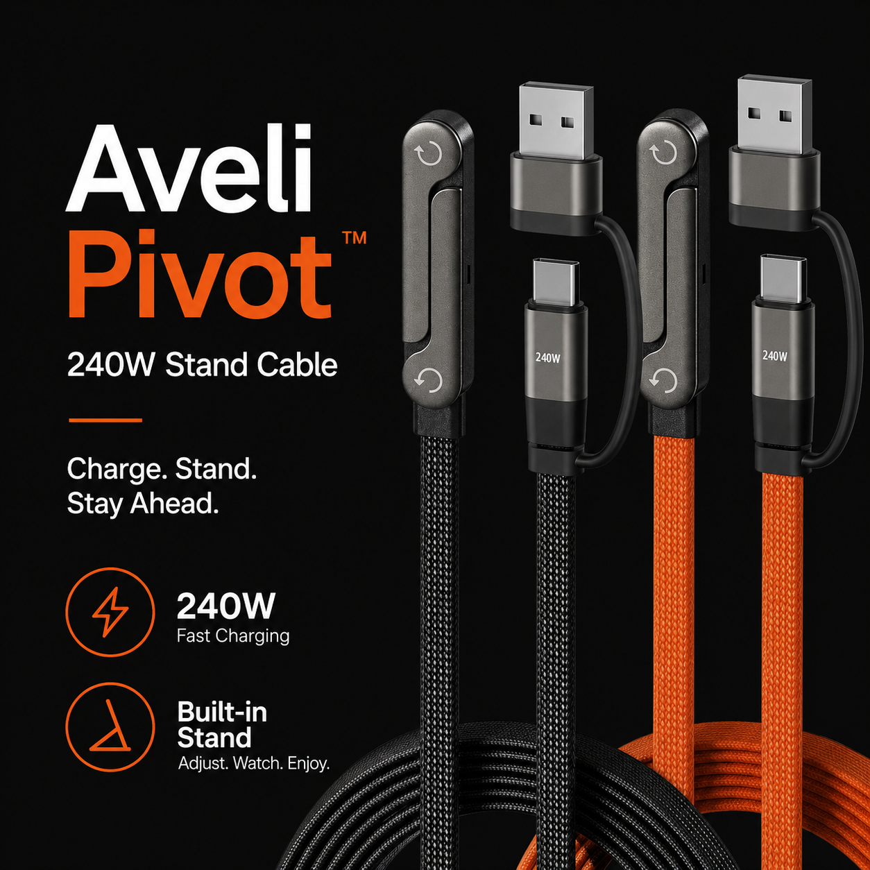 Aveli Pivot Cable - 240W Fast Charging